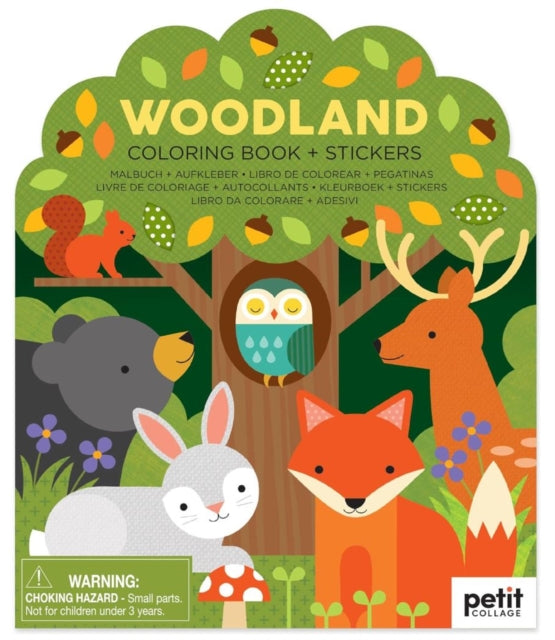 Woodland Coloring Book + Stickers