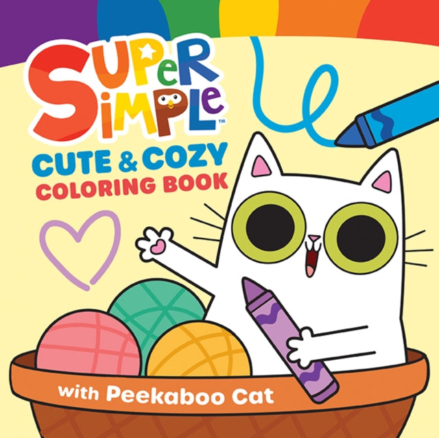 Super Simple™ Cute & Cozy Coloring Book with Peekaboo Cat