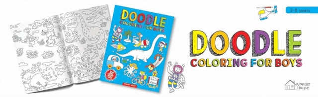 Doodle Coloring For Kids - Blue Edition