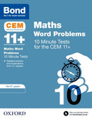 Bond 11+ CEM Maths Word Problems 10 Minute Tests: Ready for the 2026 Cambridge Select Insight exam