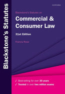 Blackstone's Statutes on Commercial & Consumer Law-9780192858566