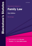 Blackstone's Statutes on Family Law-9780192858610