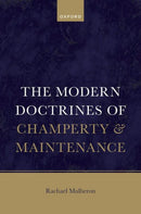 The Modern Doctrines of Champerty and Maintenance-9780192898739
