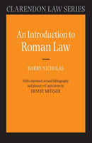 An Introduction to Roman Law-9780198760634