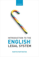 Introduction to the English Legal System-9780198852926