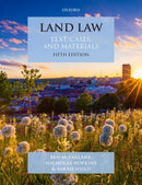 Land Law : Text, Cases and Materials-9780198868521