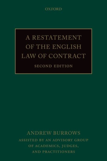 A Restatement of the English Law of Contract-9780198869849