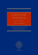 Statutory Nuisance : Law and Practice-9780198878322