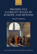 Prospectus Liability Rules in Europe and Beyond : Towards Uniformity-9780198928348