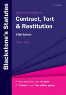Blackstone''s Statutes on Contract, Tort & Restitution