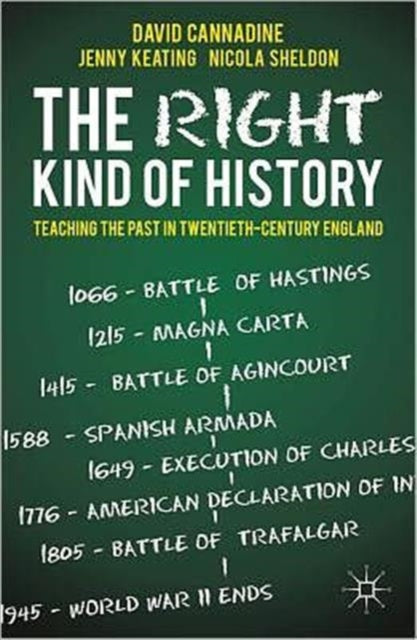 The Right Kind of History : Teaching the Past in Twentieth-Century England-9780230300873