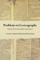 Problems in Lexicography : A Critical / Historical Edition-9780253063274