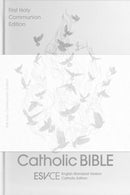 ESV-CE Catholic Bible, First Communion Edition, White Hardback, Silver Foiled Cover, British Liturgical Bible, ESV-CE, Hardback, Standard size