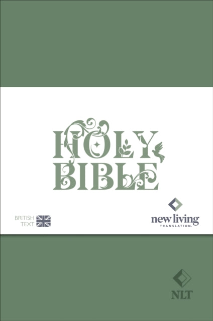 NLT Holy Bible – New Living Translation, British Text Version in Green Soft–tone Flexiback Binding
