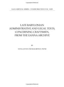Late Babylonian Administrative and Legal Texts, Concerning Craftsmen, from the Eanna Archive-9780300271904