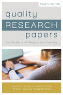Quality Research Papers : For Students of Religion and Theology-9780310106661
