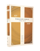KJV, Amplified, Parallel Bible, Large Print, Hardcover, Red Letter : Two Bible Versions Together for Study and Comparison-9780310446859