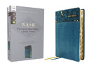NASB, Personal Size Bible, Large Print, Leathersoft, Teal, Red Letter, 1995 Text, Thumb Indexed, Comfort Print-9780310465959