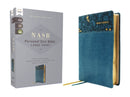 NASB, Personal Size Bible, Large Print, Leathersoft, Teal, Red Letter, 1995 Text, Comfort Print-9780310465966