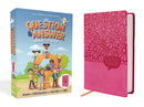 NIrV, Question and Answer Bible for Kids, Leathersoft, Pink, Comfort Print