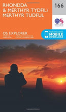 O.S. Explorer 166 Rhondda & Merthyr Tydfil/Merthyr Tudful