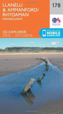 O.S. Explorer 178 Llanelli & Ammanford/Rhydaman