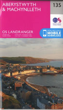 O.S. Landranger 135 Aberystwyth and Machynlleth / Aberystwyth a Machynlleth