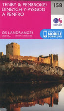 O.S. Landranger 158 Tenby and Pembroke/Dinbych-y-Pysgod a Penfro
