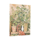 2026 Cezanne's Terracotta Pots and Flowers Midi 18-month Horizontal Hardcover Flexi Dayplanner 2025-2026 (Elastic Band Closure)-9780349707099