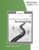 Working Papers, Chapters 1-14 for Warren/Jones/Tayler's Financial &  Managerial Accounting-9780357714119