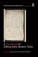A Handbook of Editing Early Modern Texts-9780367667726