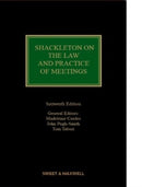 Shackleton on The Law and Practice of Meetings-9780414114197