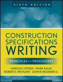 Construction Specifications Writing : Principles and Procedures-9780470380369