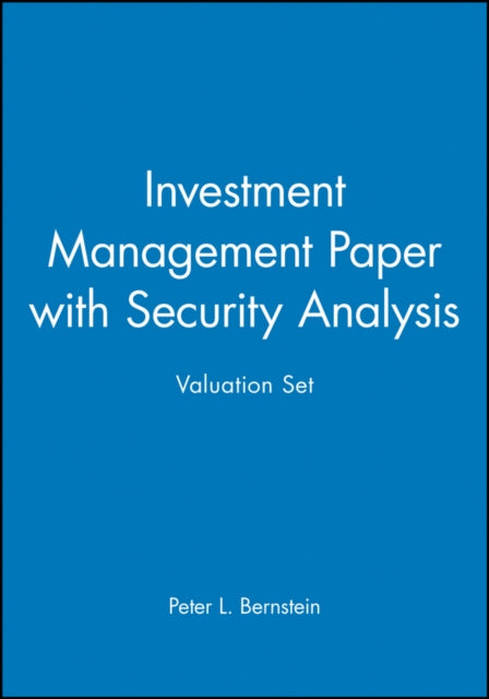 Investment Management +Security Analysis Valuation Set