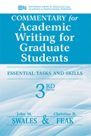 Commentary for Academic Writing for Graduate Students, 3rd Ed. : Essential Tasks and Skills-9780472035069