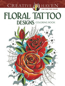 Floral Tattoo Designs Adult Coloring Book