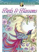 Creative Haven Birds and Blossoms Coloring Book-9780486832340