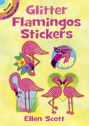 Glitter Flamingos Stickers-9780486833989