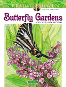 Creative Haven Butterfly Gardens Coloring Book-9780486836515