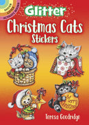 Glitter Christmas Cats Stickers-9780486841304