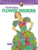 Creative Haven Enchanting Flower Fashions Coloring Book-9780486849782