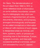 Six Years : The Dematerialization of the Art Object from 1966 to 1972-9780520210134