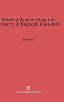 Married Women's Separate Property in England, 1660-1833-9780674436190