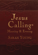 Jesus Calling Morning and Evening, Brown Leathersoft Hardcover, with Scripture References : Yearlong Guide to Inner Peace and Spiritual Growth (A 365-Day Devotional)-9780718040154