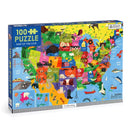 Map of the U.S.A. 100 Piece Puzzle-9780735386150