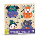 Halloween Set of 4 Wood Puzzles-9780735386709