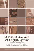 A Critical Account of English Syntax : Grammar, Meaning, Text-9780748696109
