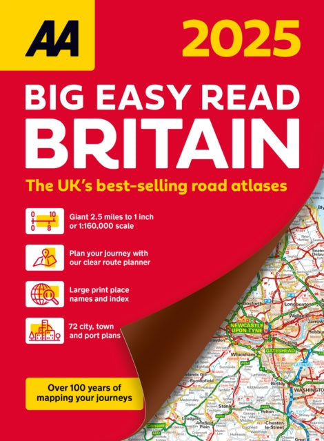 AA Big Easy Read Atlas Britain 2025-9780749583927