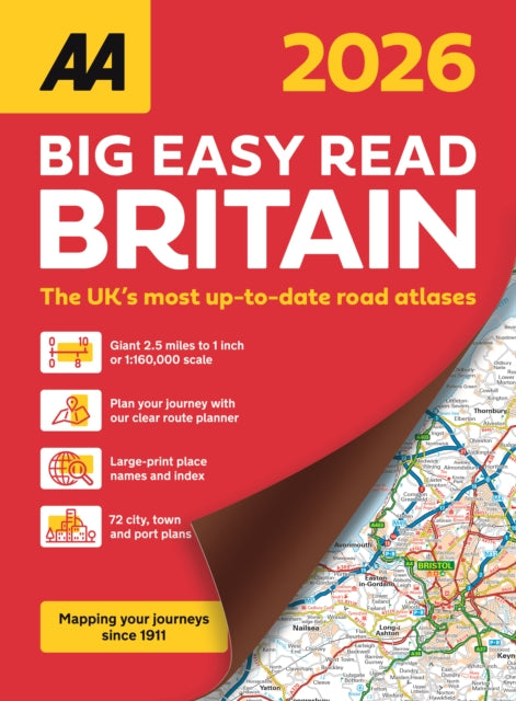 AA Big Easy Read Atlas Britain 2026-9780749584306
