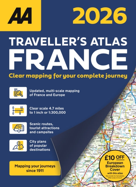 AA Traveller's Atlas France 2026-9780749584382